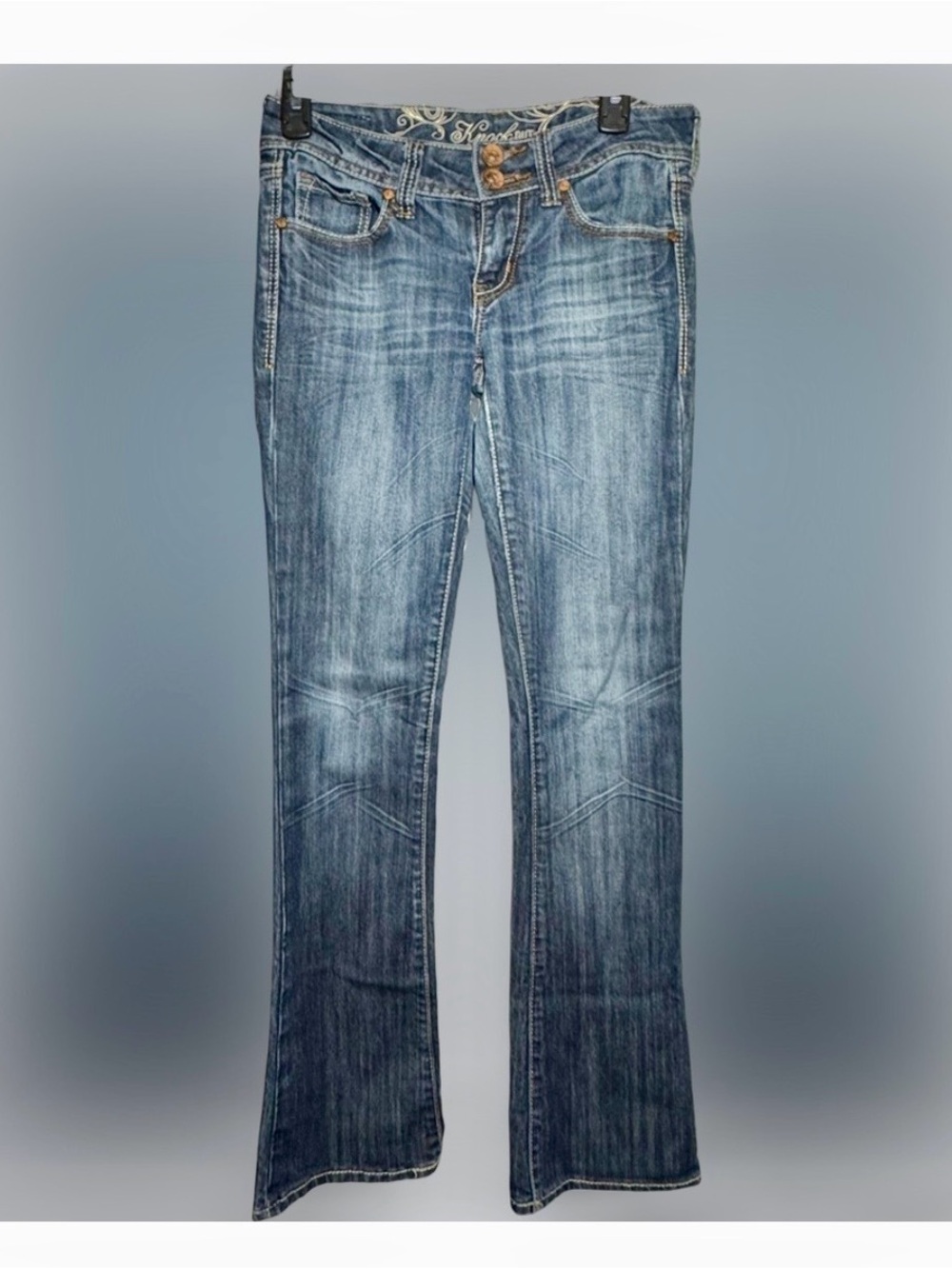 🌺Refuge Knock Out Skinny Boot Blue Jeans🌸🌺